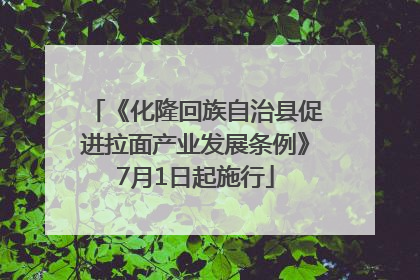 《化隆回族自治县促进拉面产业发展条例》7月1日起施行