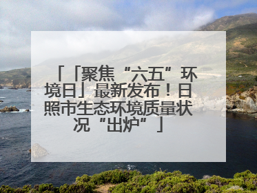 「聚焦“六五”环境日」最新发布！日照市生态环境质量状况“出炉”