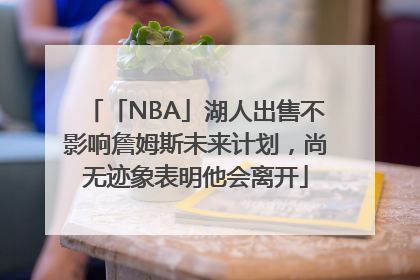 「NBA」湖人出售不影响詹姆斯未来计划，尚无迹象表明他会离开