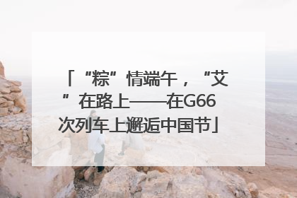 “粽”情端午，“艾”在路上——在G66次列车上邂逅中国节