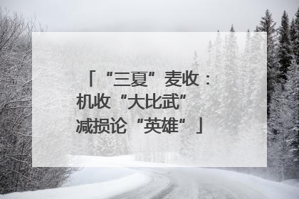 “三夏”麦收：机收“大比武” 减损论“英雄”