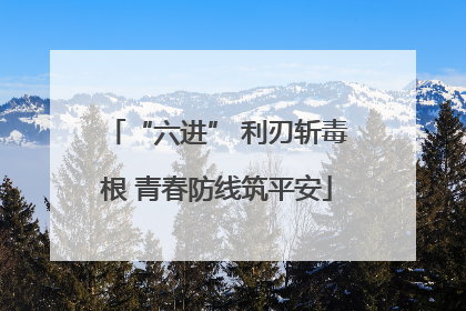 “六进” 利刃斩毒根 青春防线筑平安