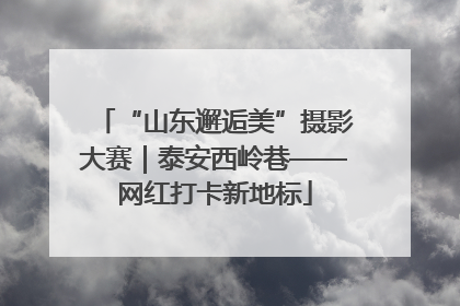 “山东邂逅美”摄影大赛｜泰安西岭巷——网红打卡新地标