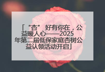 “杏” 好有你在，公益暖人心——2025 年第二届低保家庭杏树公益认领活动开启