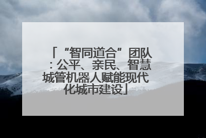 “智同道合”团队：公平、亲民、智慧城管机器人赋能现代化城市建设