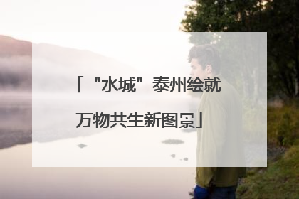 “水城”泰州绘就万物共生新图景