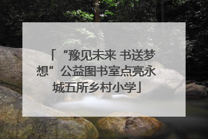 “豫见未来 书送梦想”公益图书室点亮永城五所乡村小学