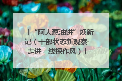 “阿大葱油饼”焕新记（干部状态新观察·走进一线探作风）