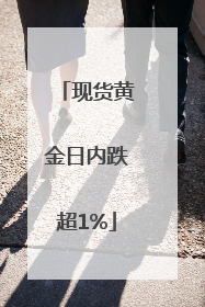 现货黄金日内跌超1%