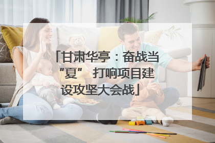 甘肃华亭：奋战当“夏” 打响项目建设攻坚大会战