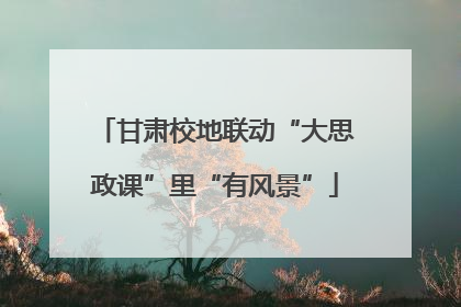 甘肃校地联动“大思政课”里“有风景”