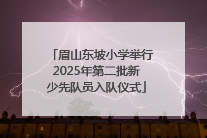 眉山东坡小学举行2025年第二批新少先队员入队仪式