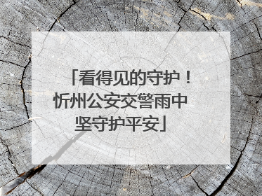 看得见的守护！忻州公安交警雨中坚守护平安