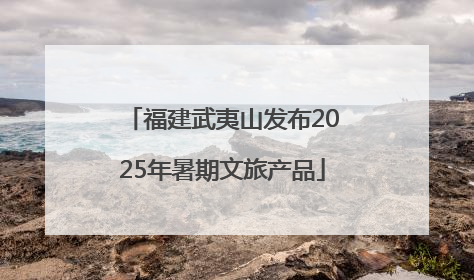 福建武夷山发布2025年暑期文旅产品