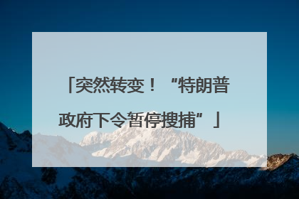突然转变！“特朗普政府下令暂停搜捕”