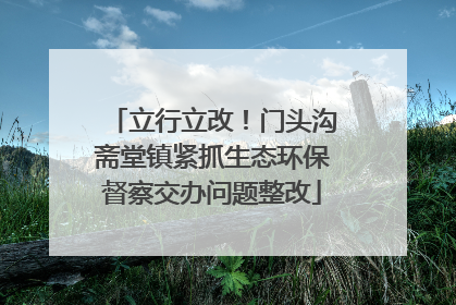 立行立改！门头沟斋堂镇紧抓生态环保督察交办问题整改