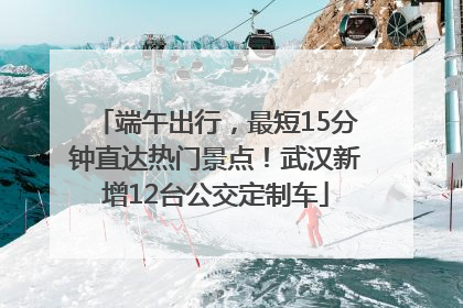 端午出行，最短15分钟直达热门景点！武汉新增12台公交定制车