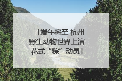 端午将至 杭州野生动物世界上演花式“粽”动员