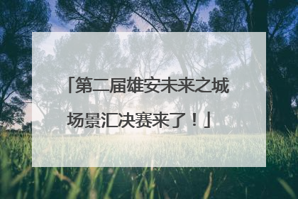 第二届雄安未来之城场景汇决赛来了！