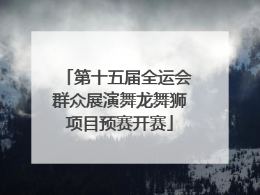 第十五届全运会群众展演舞龙舞狮项目预赛开赛