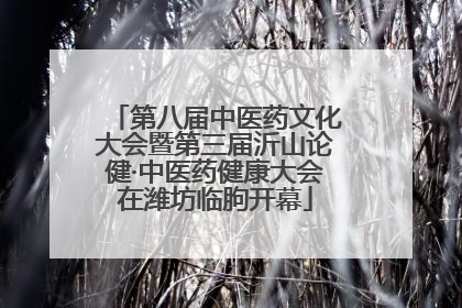 第八届中医药文化大会暨第三届沂山论健·中医药健康大会在潍坊临朐开幕