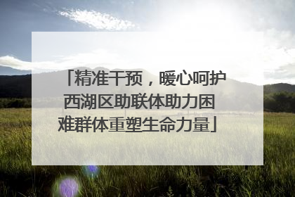 精准干预，暖心呵护 西湖区助联体助力困难群体重塑生命力量