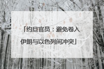 约旦官员：避免卷入伊朗与以色列间冲突