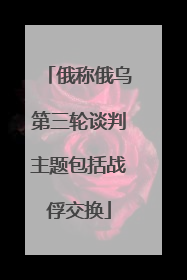 俄称俄乌第三轮谈判主题包括战俘交换