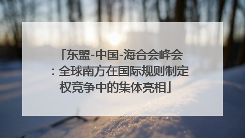东盟-中国-海合会峰会：全球南方在国际规则制定权竞争中的集体亮相