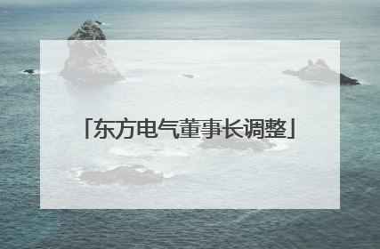 东方电气董事长调整
