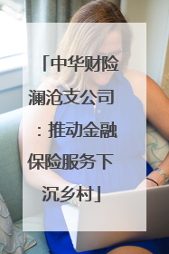 中华财险澜沧支公司：推动金融保险服务下沉乡村