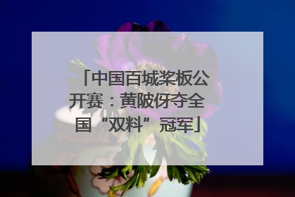 中国百城桨板公开赛：黄陂伢夺全国“双料”冠军