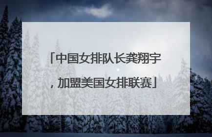 中国女排队长龚翔宇，加盟美国女排联赛