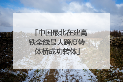 中国最北在建高铁全线最大跨度转体桥成功转体