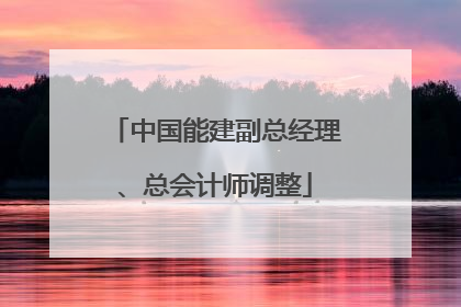 中国能建副总经理、总会计师调整