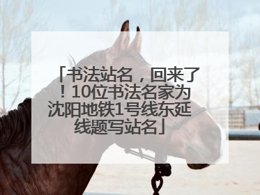 书法站名，回来了！10位书法名家为沈阳地铁1号线东延线题写站名