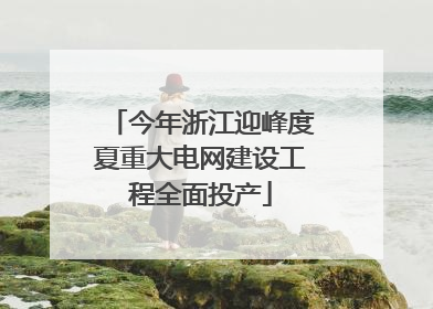 今年浙江迎峰度夏重大电网建设工程全面投产