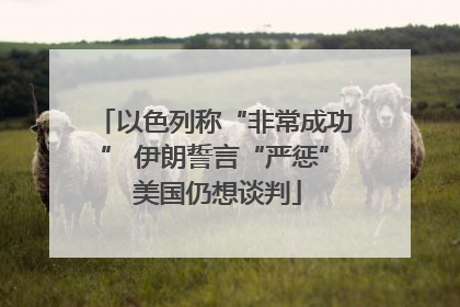 以色列称“非常成功” 伊朗誓言“严惩” 美国仍想谈判