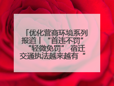 优化营商环境系列报道丨“首违不罚”“轻微免罚” 宿迁交通执法越来越有“人情味”