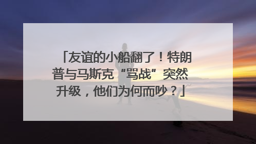 友谊的小船翻了！特朗普与马斯克“骂战”突然升级，他们为何而吵？