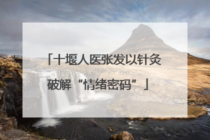 十堰人医张发以针灸破解“情绪密码”