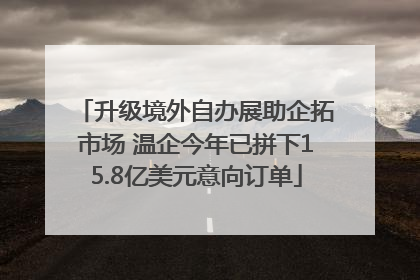 升级境外自办展助企拓市场 温企今年已拼下15.8亿美元意向订单