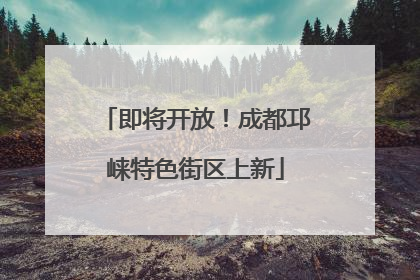 即将开放！成都邛崃特色街区上新