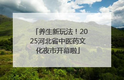 养生新玩法！2025河北省中医药文化夜市开幕啦