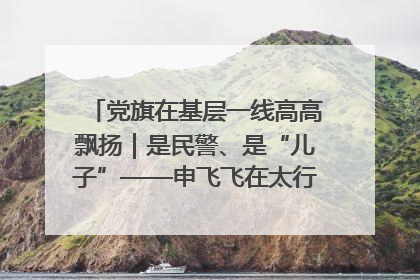 党旗在基层一线高高飘扬｜是民警、是“儿子”——申飞飞在太行山中的一线坚守