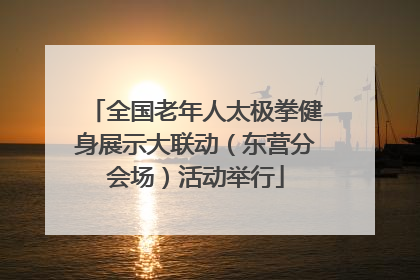全国老年人太极拳健身展示大联动（东营分会场）活动举行