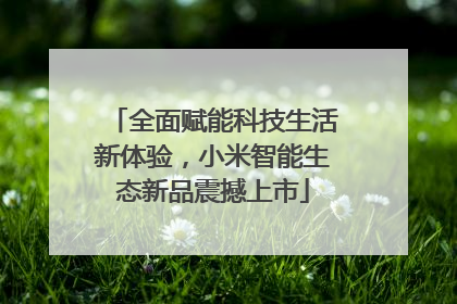 全面赋能科技生活新体验，小米智能生态新品震撼上市