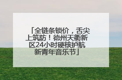 全链条锁价，舌尖上筑防！德州天衢新区24小时硬核护航新青年音乐节