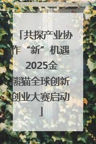 共探产业协作“新”机遇 2025金熊猫全球创新创业大赛启动