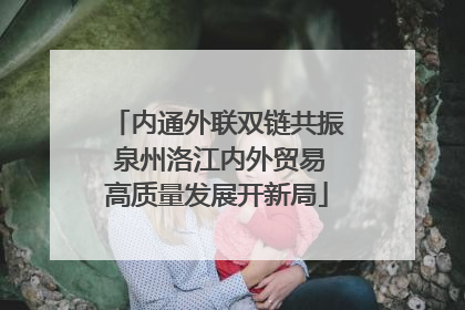 内通外联双链共振 泉州洛江内外贸易高质量发展开新局